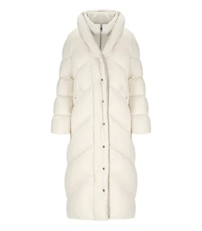 Add Cocoon Rice Long Down Jacket In White