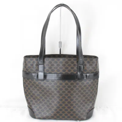 Pre-owned Celine Macadam Brown Pvc Leather Tote Bag ()