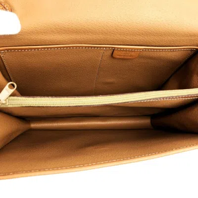 Pre-owned Celine Macadam Brown Pvc Leather Clutch Bag Pouch ()