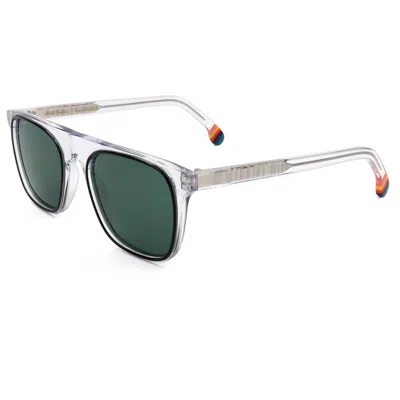 Paul Smith Unisex Black Ink On Crystal 53mm Sunglasses In White