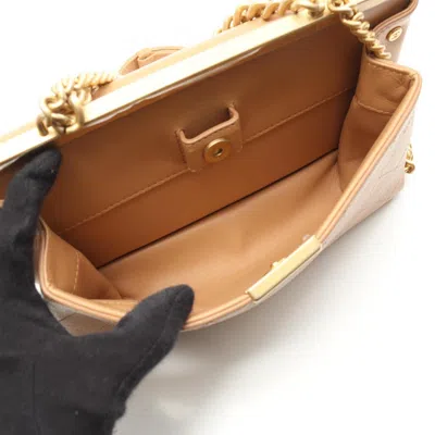 Pre-owned Chanel Beige Leather Shoulder Bag () In Sand