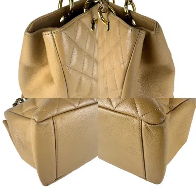 Pre-owned Chanel Beige Leather Shoulder Bag () In Sand