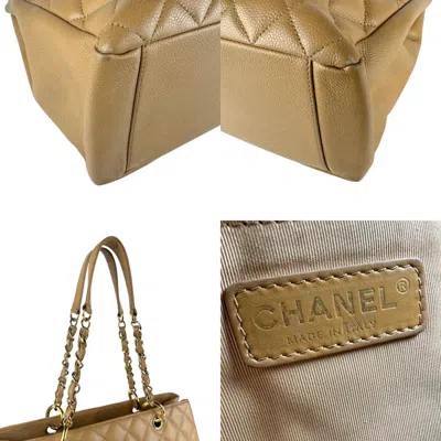 Pre-owned Chanel Beige Leather Shoulder Bag () In Sand