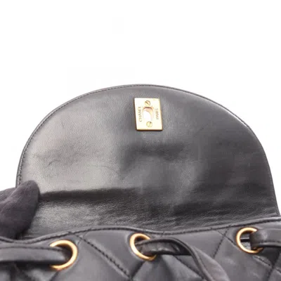 Pre-owned Chanel Black Leather Backpack ()