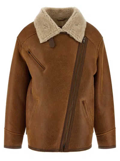 Isabel Marant Shearling Zip-fastening Jacket In Brown