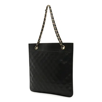 Pre-owned Chanel Black Leather Shoulder Bag Tote Bag ()