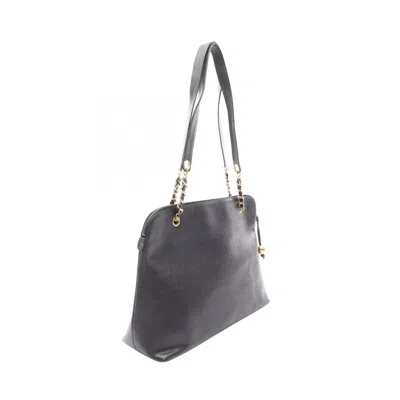 Pre-owned Chanel Black Leather Tote Bag ()