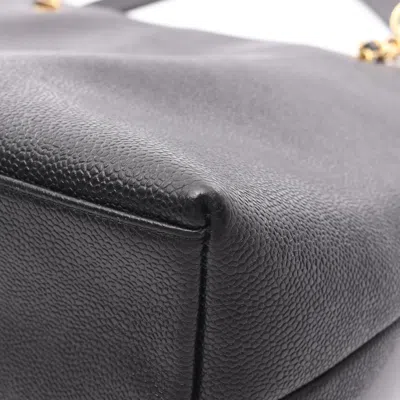 Pre-owned Chanel Black Leather Tote Bag ()