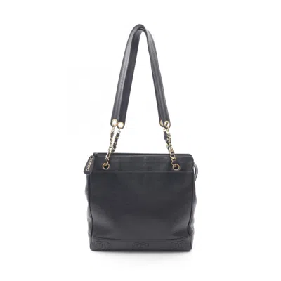 Pre-owned Chanel Black Leather Tote Bag ()