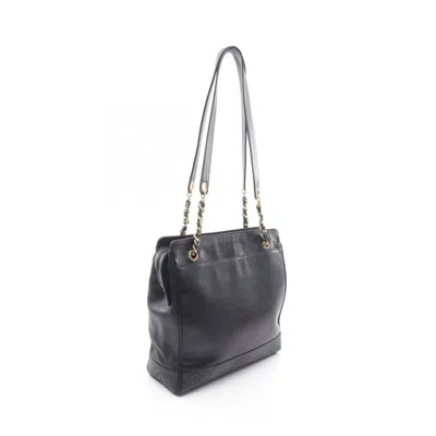 Pre-owned Chanel Black Leather Tote Bag ()