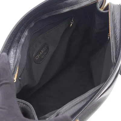 Pre-owned Chanel Black Leather Tote Bag ()