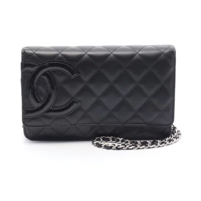 Pre-owned Chanel Black Patent Leather Leather Shoulder Bag ()