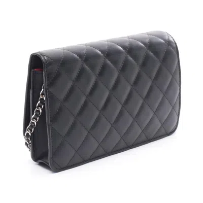 Pre-owned Chanel Black Patent Leather Leather Shoulder Bag ()