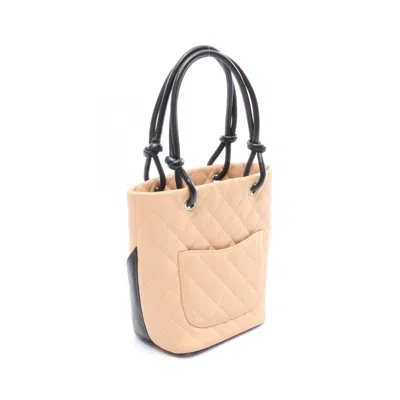 Pre-owned Chanel Black Pink Leather Tote Bag () In Multi