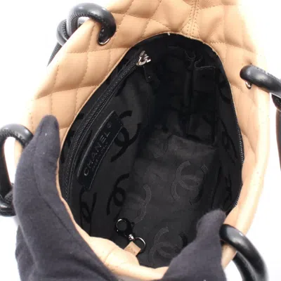 Pre-owned Chanel Black Pink Leather Tote Bag () In Multi