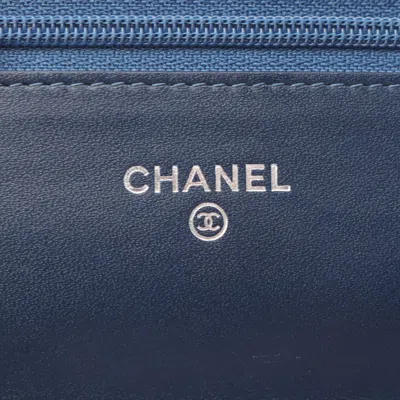 Pre-owned Chanel Blue Grained Calfskin Shoulder Bag ()