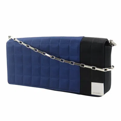 Pre-owned Chanel Blue Satin Shoulder Bag ()