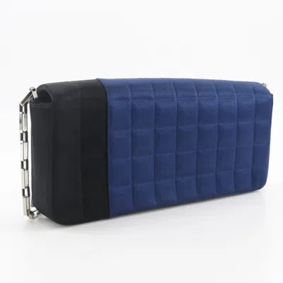 Pre-owned Chanel Blue Satin Shoulder Bag ()