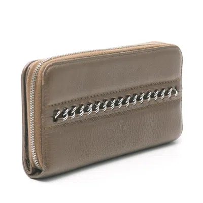 Pre-owned Chanel Brown Leather Long Wallet (bi-fold) ()