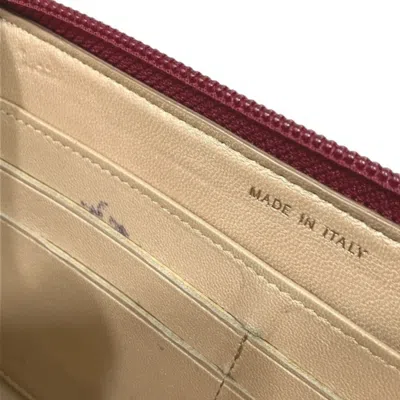 Pre-owned Chanel Camellia Rose Pink Leather Long Wallet (bi-fold) ()