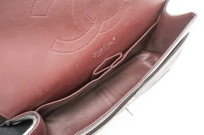 Pre-owned Chanel Double Flap Black Leather Shoulder Bag ()