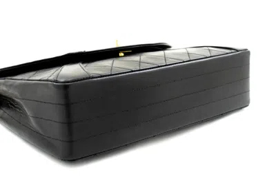 Pre-owned Chanel Flap Bag Black Leather Shoulder Bag ()