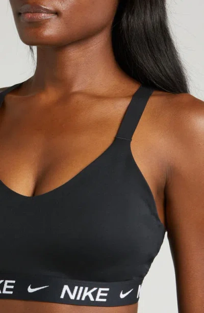 Nike Indy Medium Support Padded Adjustable Sports Bra In Black