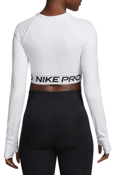Nike Pro 365 Dri-fit Long Sleeve Crop Top In Multi