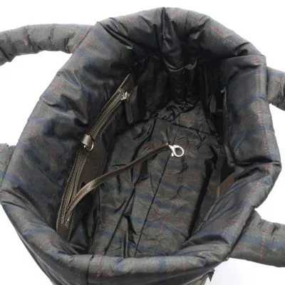 Pre-owned Chanel Green Khaki Multi-color Nylon Leather Tote Bag ()