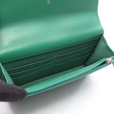 Pre-owned Chanel Green Leather Shoulder Bag ()
