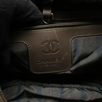 Pre-owned Chanel Khaki Multi-color Nylon Tote Bag ()