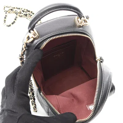 Pre-owned Chanel Matelasse Black Grained Calfskin Backpack ()