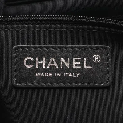 Pre-owned Chanel Matelasse Black Leather Tote Bag ()