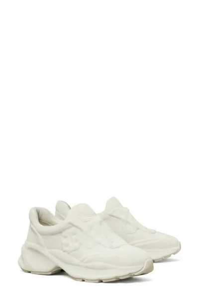 Tory Burch Good Luck X-ray Trainer In Silver