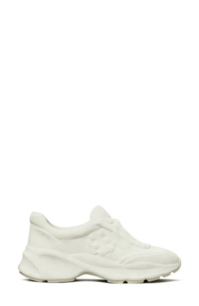 Tory Burch Good Luck X-ray Trainer In Silver