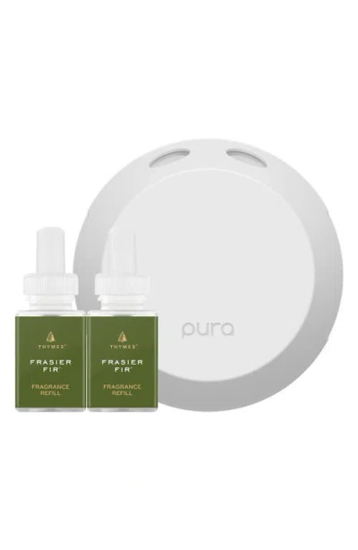 Pura X Thymes Frasier Fir  4 Smart Fragrance Diffuser & Refill Set In Green