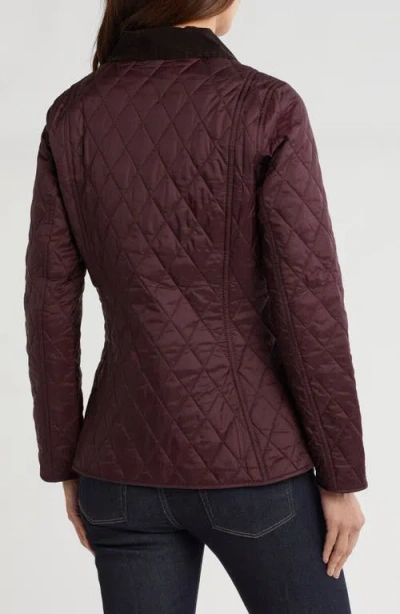 Barbour Annadale Diamond Quilted Jacket In Burgundy