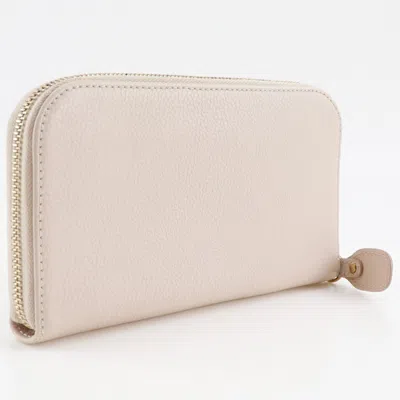Pre-owned Chloé Pink Leather Long Wallet (bi-fold) ()