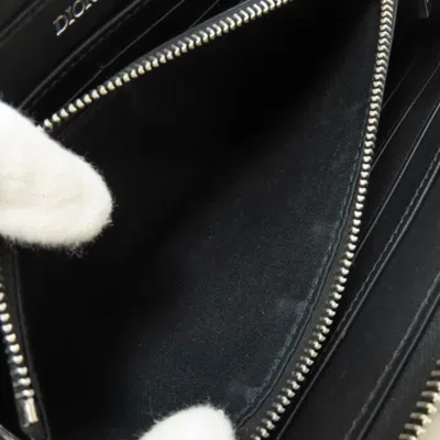Pre-owned Dior Christian  Black Leather Long Wallet (bi-fold) ()