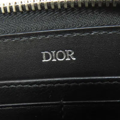 Pre-owned Dior Christian  Black Leather Long Wallet (bi-fold) ()