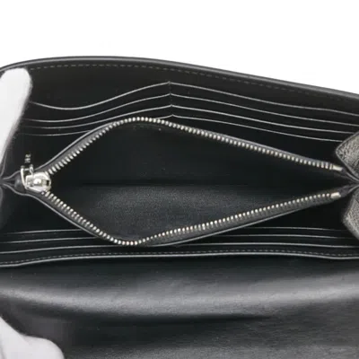 Pre-owned Dior Christian  Black Leather Long Wallet (bi-fold) ()