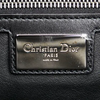 Pre-owned Dior Christian  Black Multi-color Purple Canvas Leather Tote Bag ()