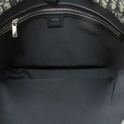 Pre-owned Dior Christian  Navy Canvas Leather Tote Bag () In Blue