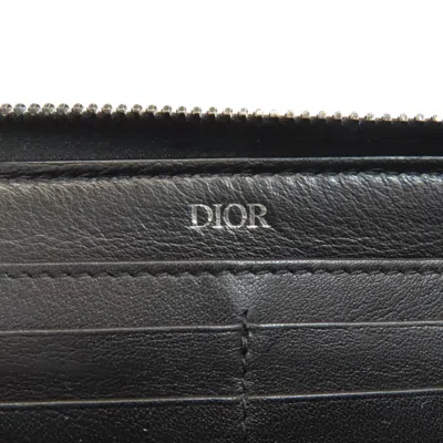 Pre-owned Dior Christian  Trotter Navy Trotter Long Wallet (bi-fold) () In Blue