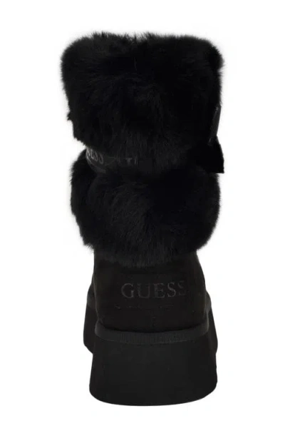 Guess Denla Faux Fur Bootie In Black