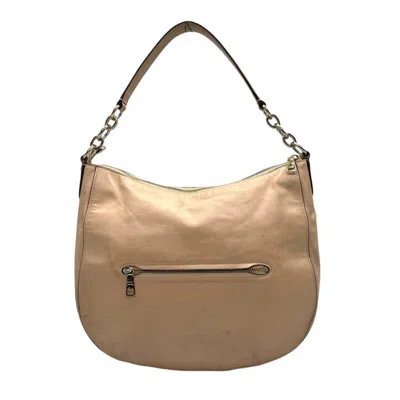 Pre-owned Coach Beige Pink Pink Beige Leather Handbag Shoulder Bag ()