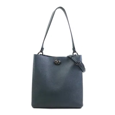 Pre-owned Coach Dark Green Leather Handbag Shoulder Bag ()