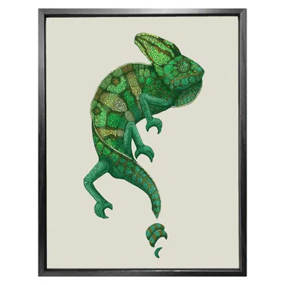 Emily Carter Antique Chameleon Fine Art Print - A3 In Green