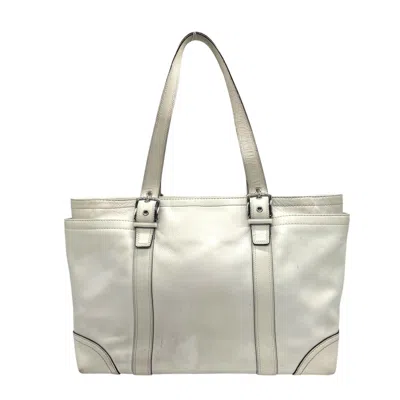 Pre-owned Coach White Leather Tote Bag ()