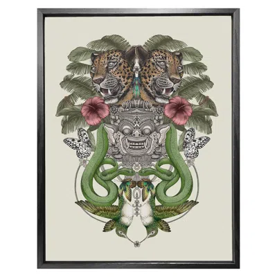Emily Carter Antique Balinese Jungle Fine Art Print A5 In Green